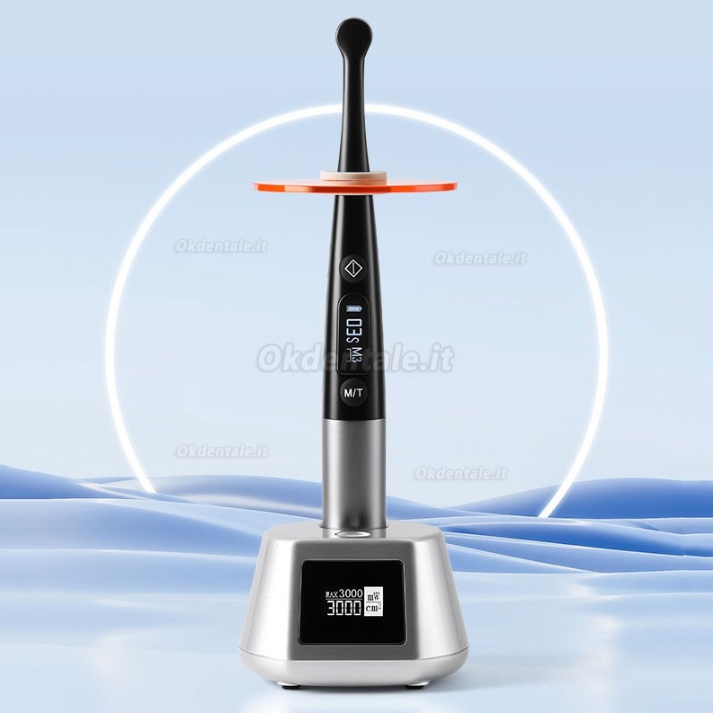 Lampade fotopolimerizzatrici led odontoiatriche senza fili 3H X-lite Q6, polimerizzazione in 1 secondo, misuratore di luce integrato
